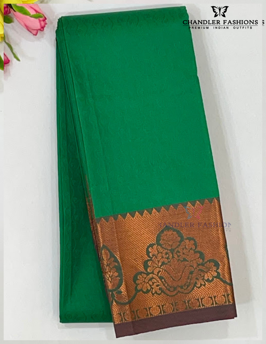 Elegant Green Color Art Silk With Zari Work Saree For Women