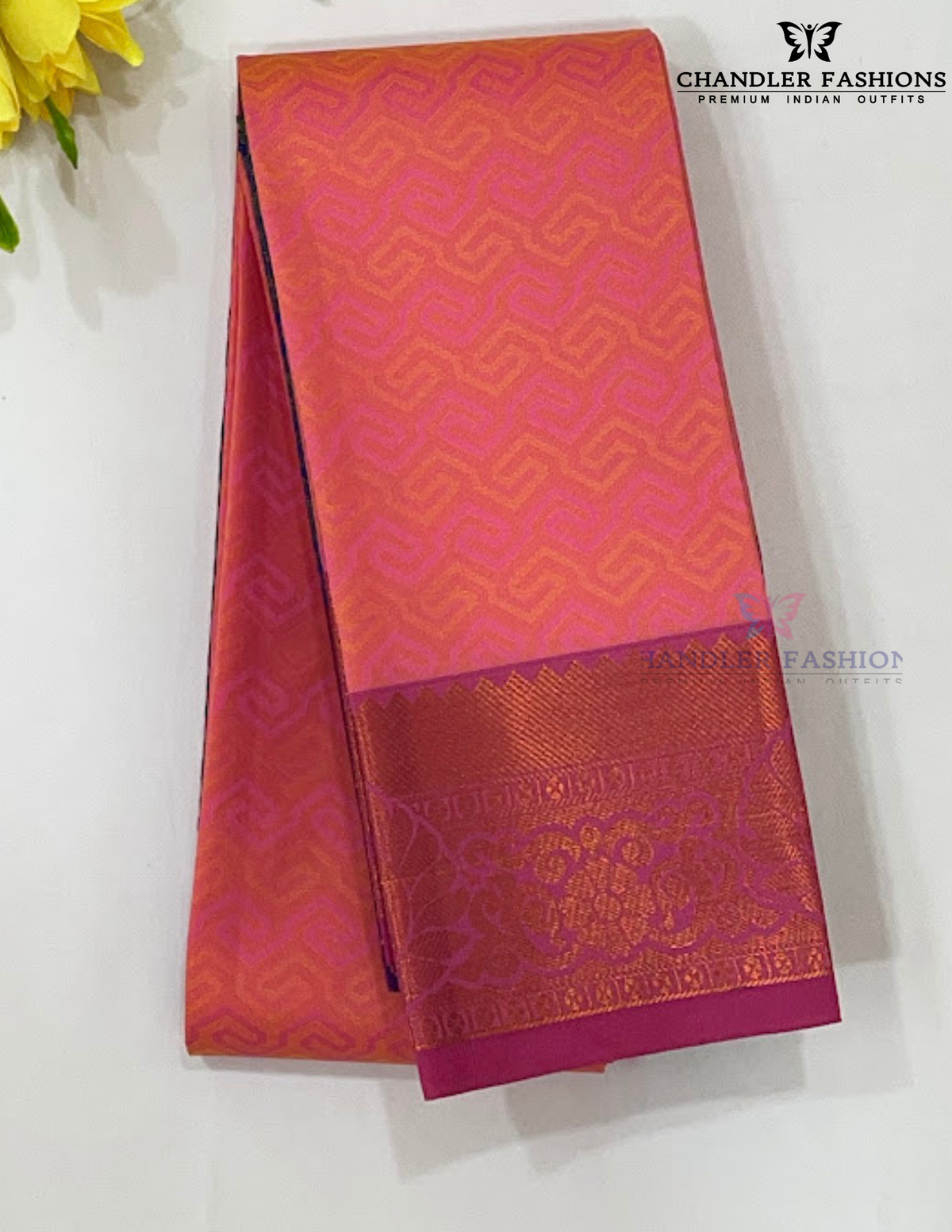 Fabulos Pink Color Art Silk With Zari Work Saree For Women