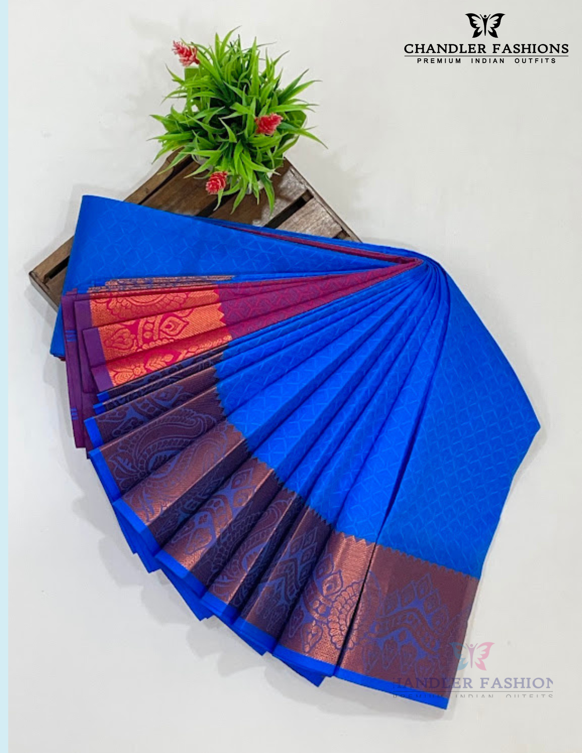 Blue Color Art Silk With Zari Work Saree For Women Near Me