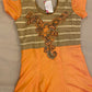 Trendy Designer Orange Color Long Dress With Embroidery Work in Gilbert