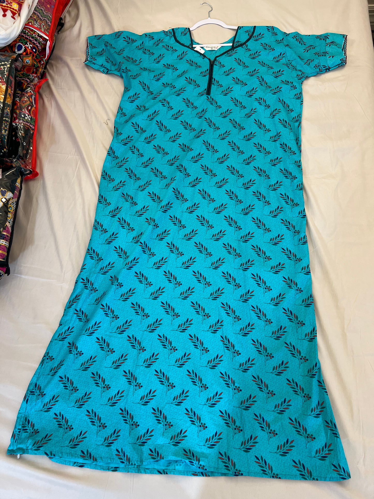 Comfy Sea Blue With Complete Design Nighty In Yuma