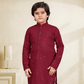 Stunning Maroon Color Kid's Rayon Embroidery Sequins Work Kurta With Pajama Pant Near Me