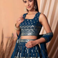 Blue Color Georgette With Printed Work Lehenga Choli In USA