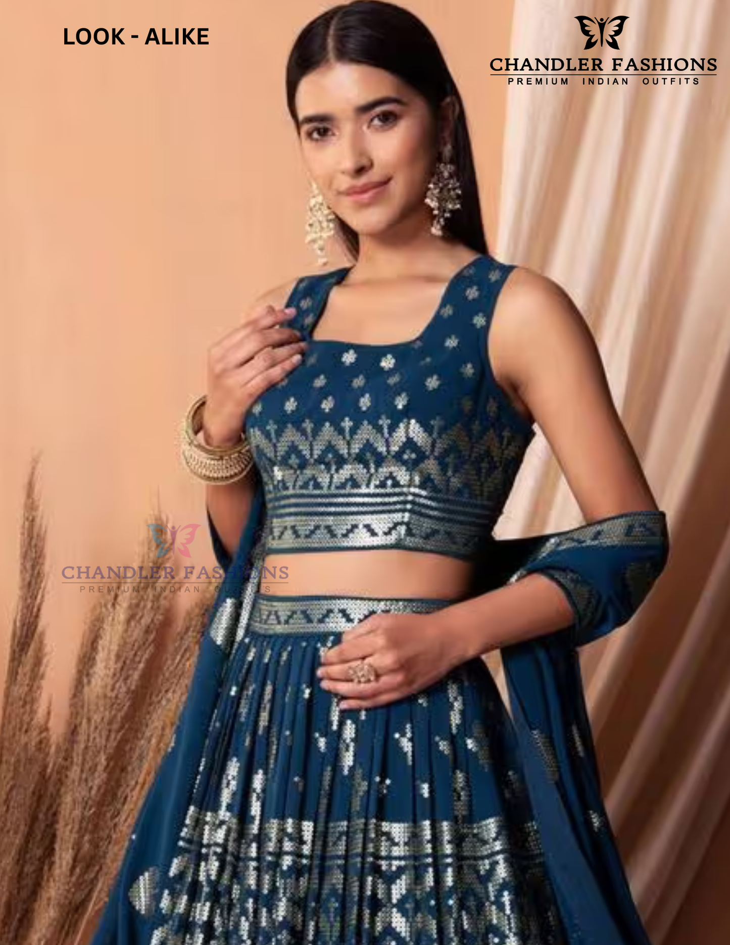 Blue Color Georgette With Printed Work Lehenga Choli In USA
