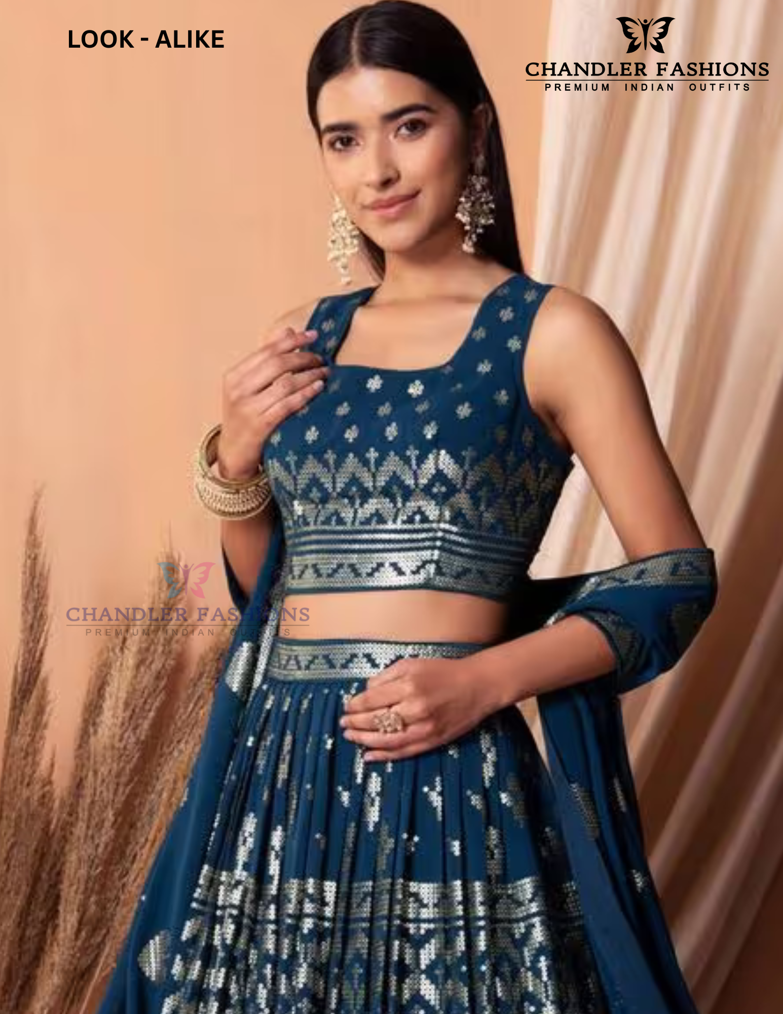 Blue Color Georgette With Printed Work Lehenga Choli In USA