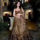 Beautiful Golden Color Sequins Work Lehenga For Women