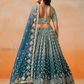Teal Blue Color Georgette With Embroidery And Sequins Work Lehenga Choli Near Me