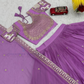 Purple Color Georgette Embroidery Work Lehenga Choli With Dupatta In Suncity