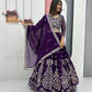 Pleasing Purple Color Georgette Lehenga Choli In North Phoenix