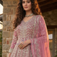 Pink Color Georgette With Heavy Zari And Thread Embroidery Work In USA