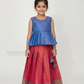 Gorgeous Blue And Pink Color Art Silk Langa Sets For Girls