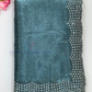 Gorgeous Gray Color Soft Space Silk Saree With Stone Work For Women