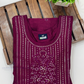 Attractive Dark Pink Color Embroidery And Sequins Work Kurti In USA