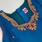 Teal Blue And Pink Color Silk Langa Sets With Stone Work In Mesa