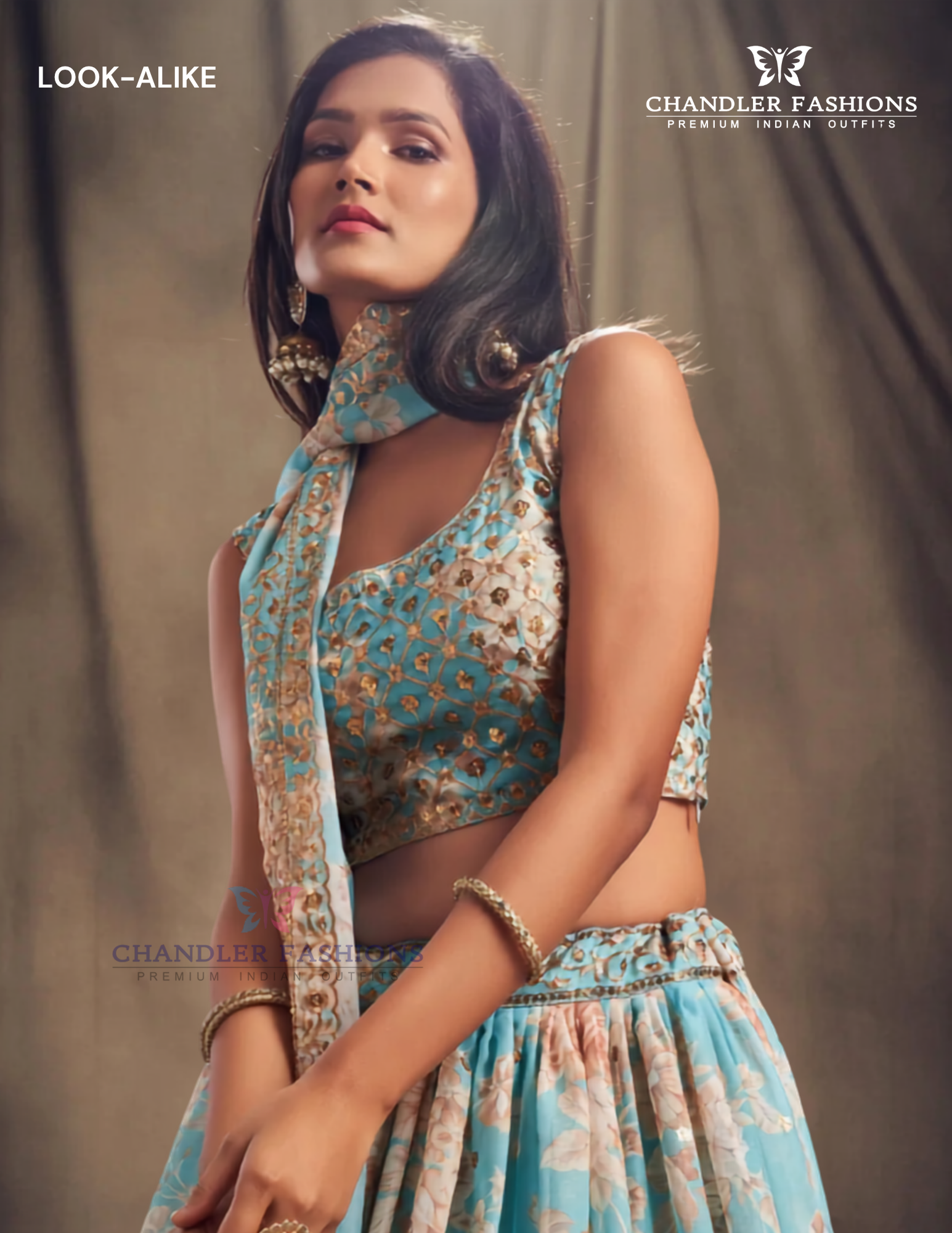 Golden Zari And Sequins Work Lehenga Choli In Chandler