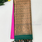 Pretty Pink Color Soft Silk Saree With Leaf And Wave Design Zari Work For Women