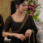 Black Color Ready To Wear One Minute Georgette Embroidery Gown Saree In USA