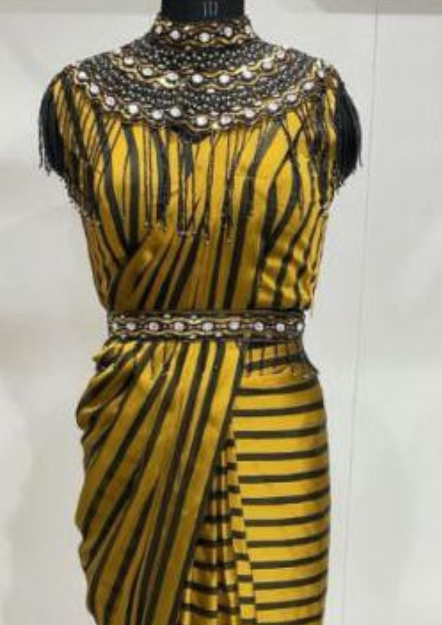 Yellow Color Ready To Wear One Minute Lycra Designer Saree Near Me