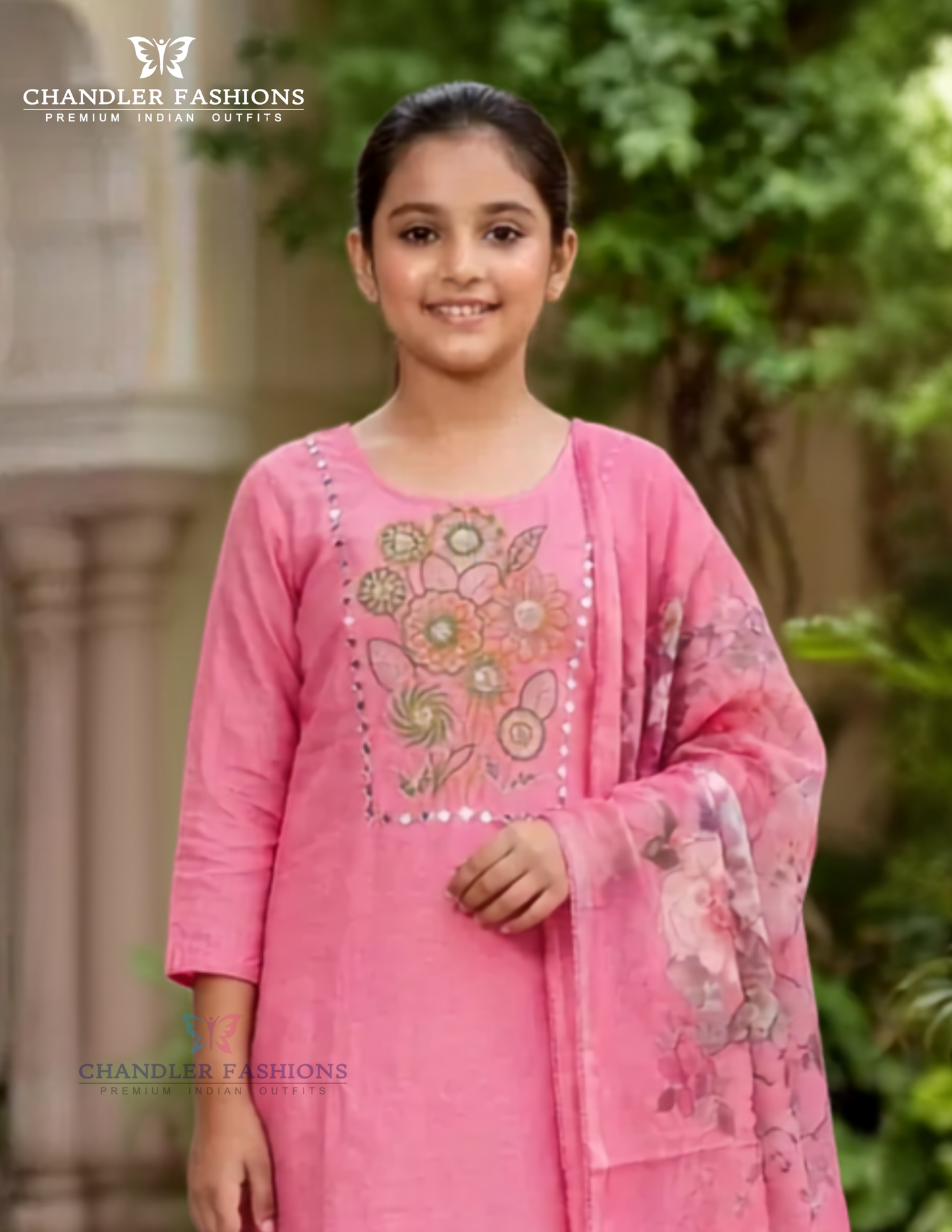 Appealing Pink Color Silk With Embroidery Work Kurti Suits Near Me