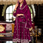 Beautiful Wine Color Heavy Chinon Salwar Suits With Embroidery Work Near Me