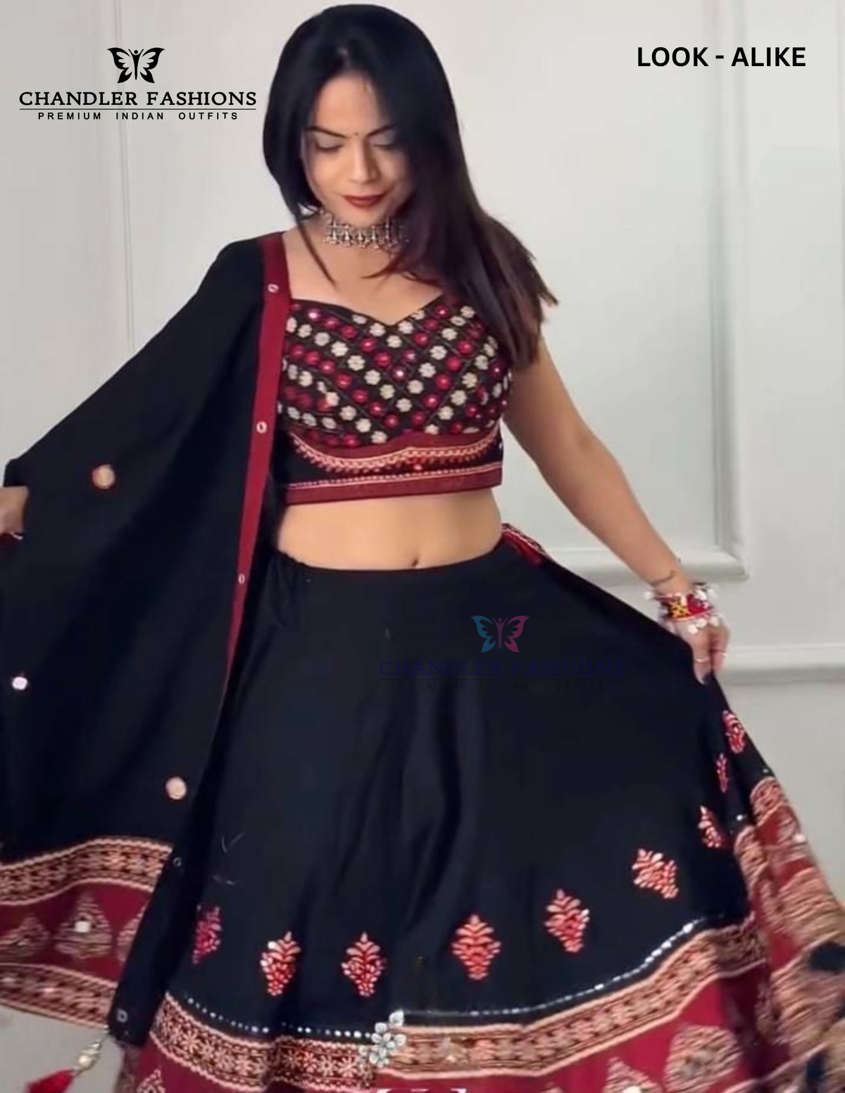 Stunning Black Color Rayon Chaniya Choli With Printed Work In Chandler