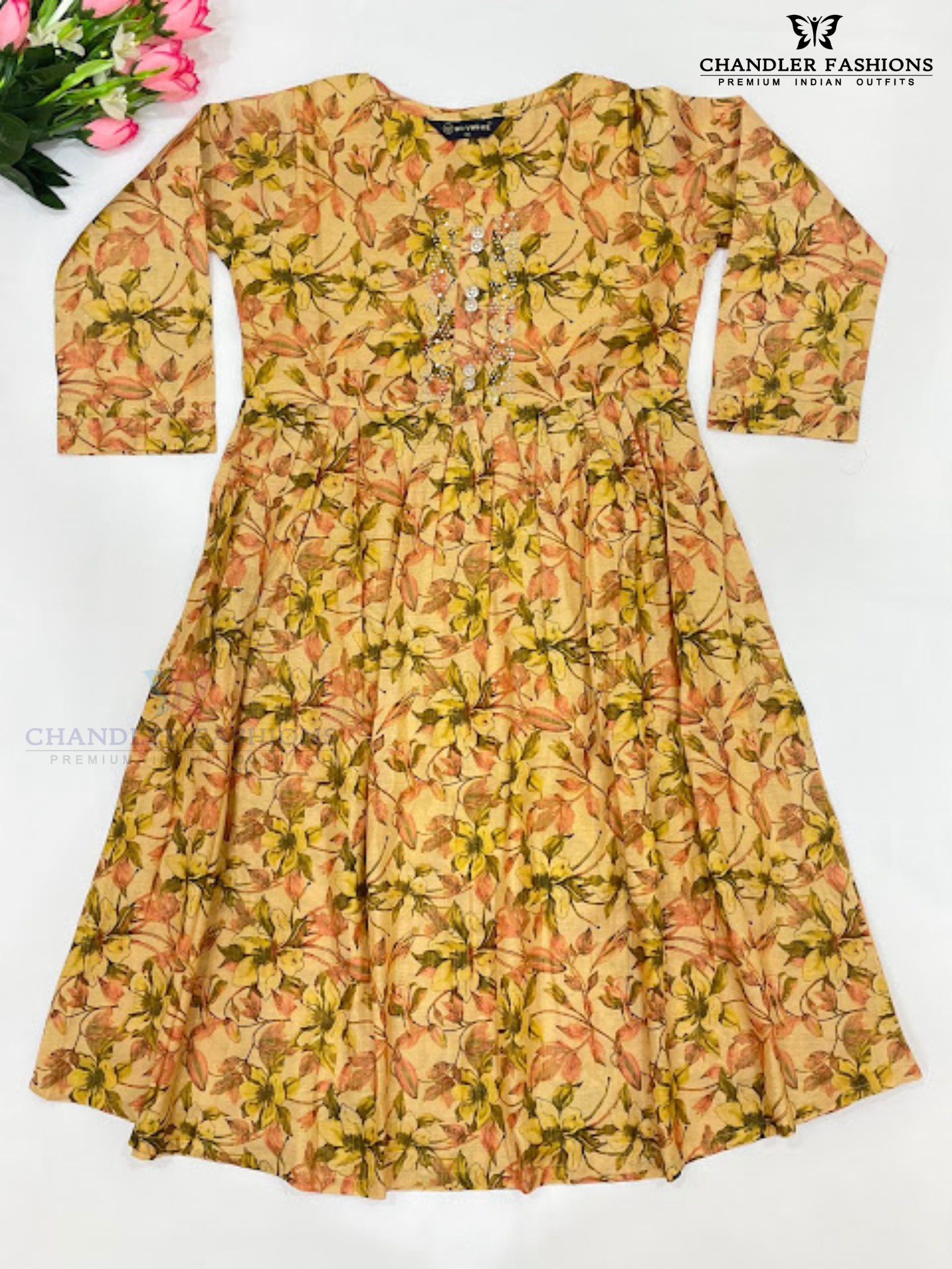 Pleasing Multi Color Tissue Silk With Self Design Kurti For Women