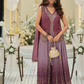 Elegant Purple Color Pure Viscose Palazzo Suits With Embroidery Work For Women