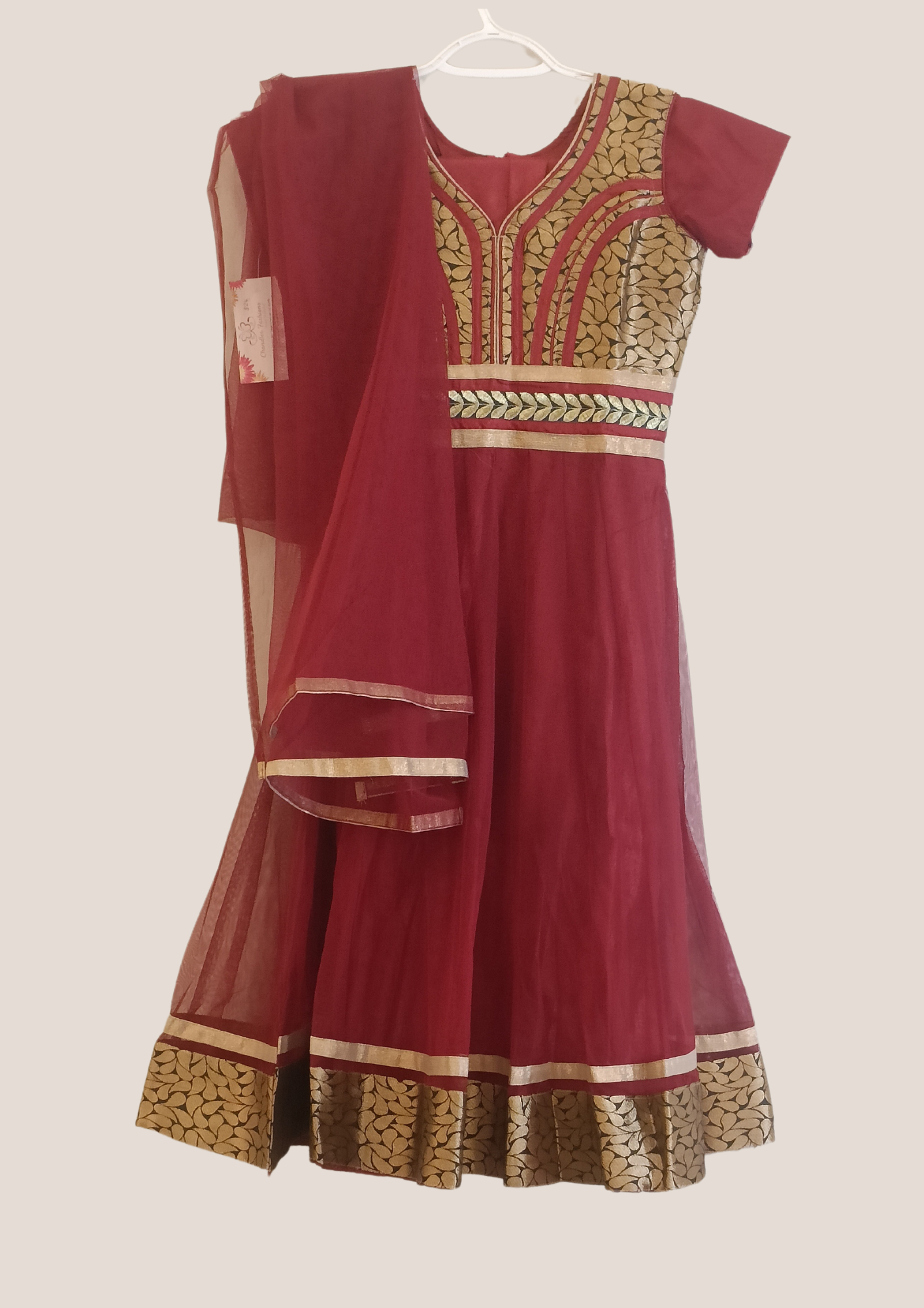 Maroon Color Kurti With Embroidery Work For Girls Near Me