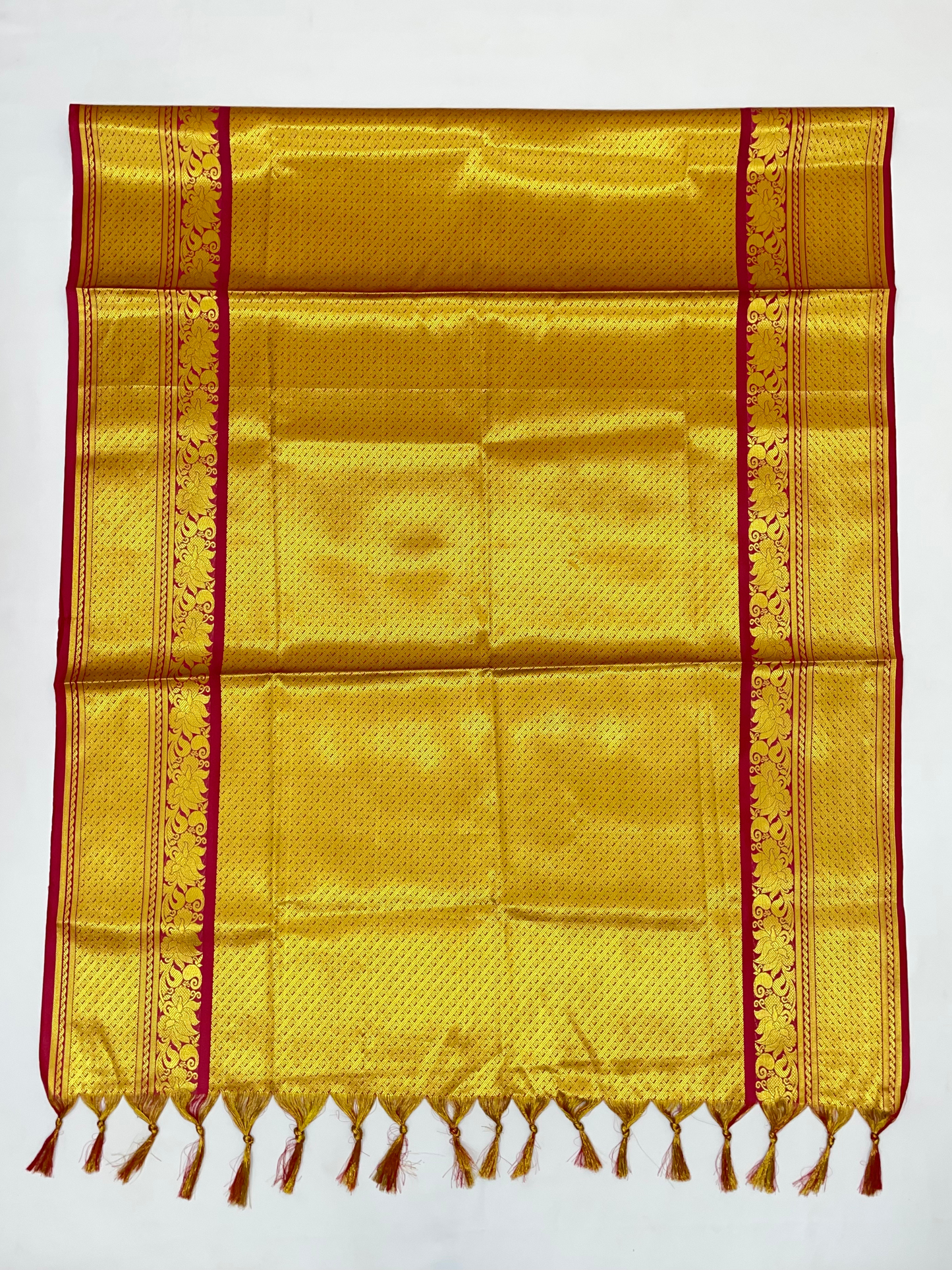 Attractive Maroon Color Art Silk Shawl With Golden Zari Work In USA