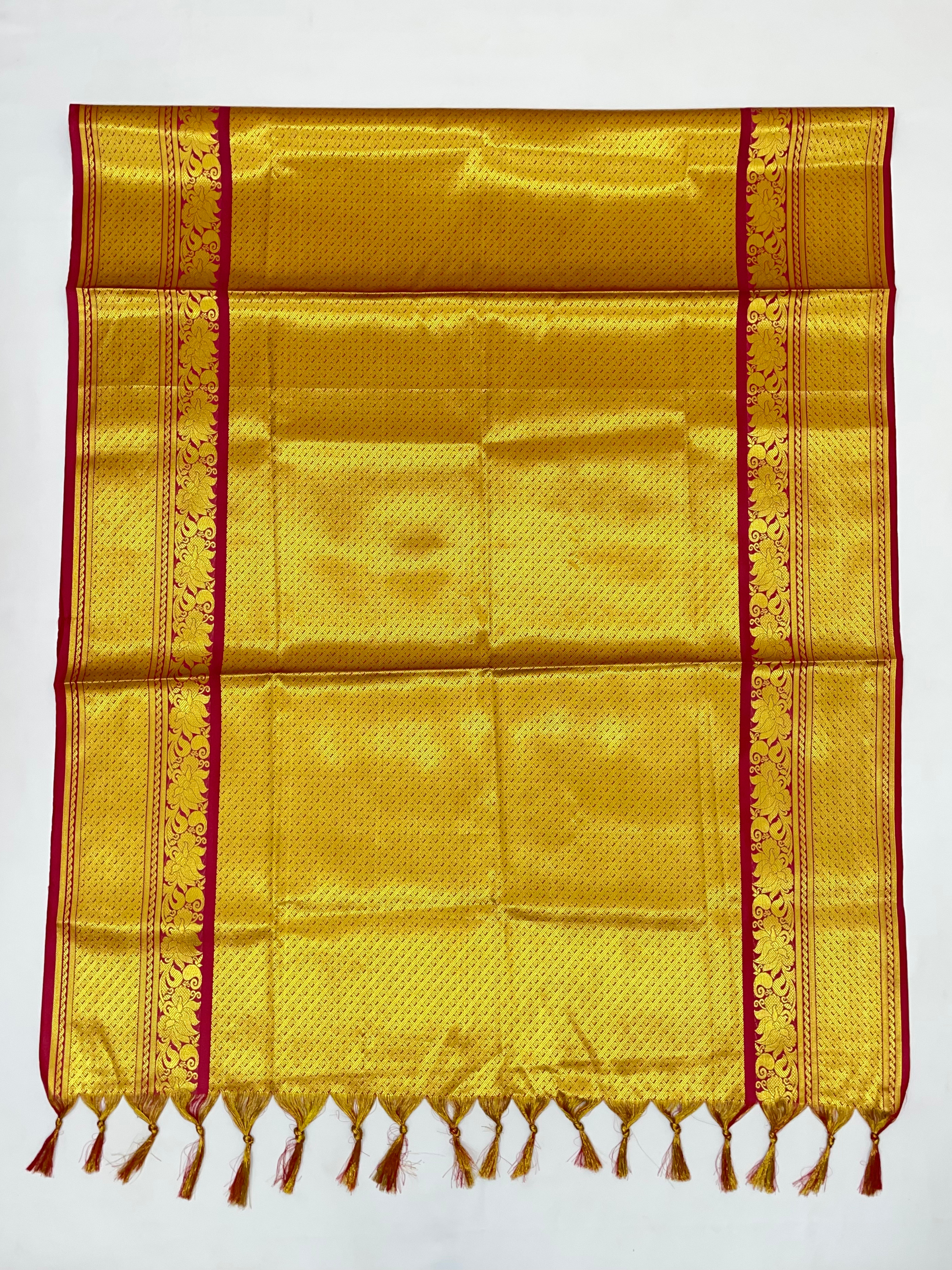 Attractive Maroon Color Art Silk Shawl With Golden Zari Work In USA