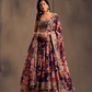 Attractive Purple Color Golden Zari And Sequins Work Lehenga Choli With Dupatta Set