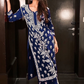 Ravishing Blue Color Embroidery Work With Rayon Kurti With Palazzo Suits For Women