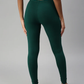 Alluring Stretchable Cotton Fabric Bottle Green Leggings in USA