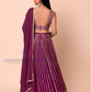 Wine Color Georgette With Zari And Embroidery Work Lehenga In Arizona