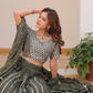 Appealing Green Color Georgette Lehenga Choli With Embroidery Work In Mesa