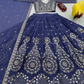 Blue Color Georgette Lehenga Choli With Embroidery Work In Mesa