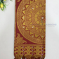 Delightful Red Color Art Silk With Gloden Zari Work Shawl (Ponnadai) For Guest