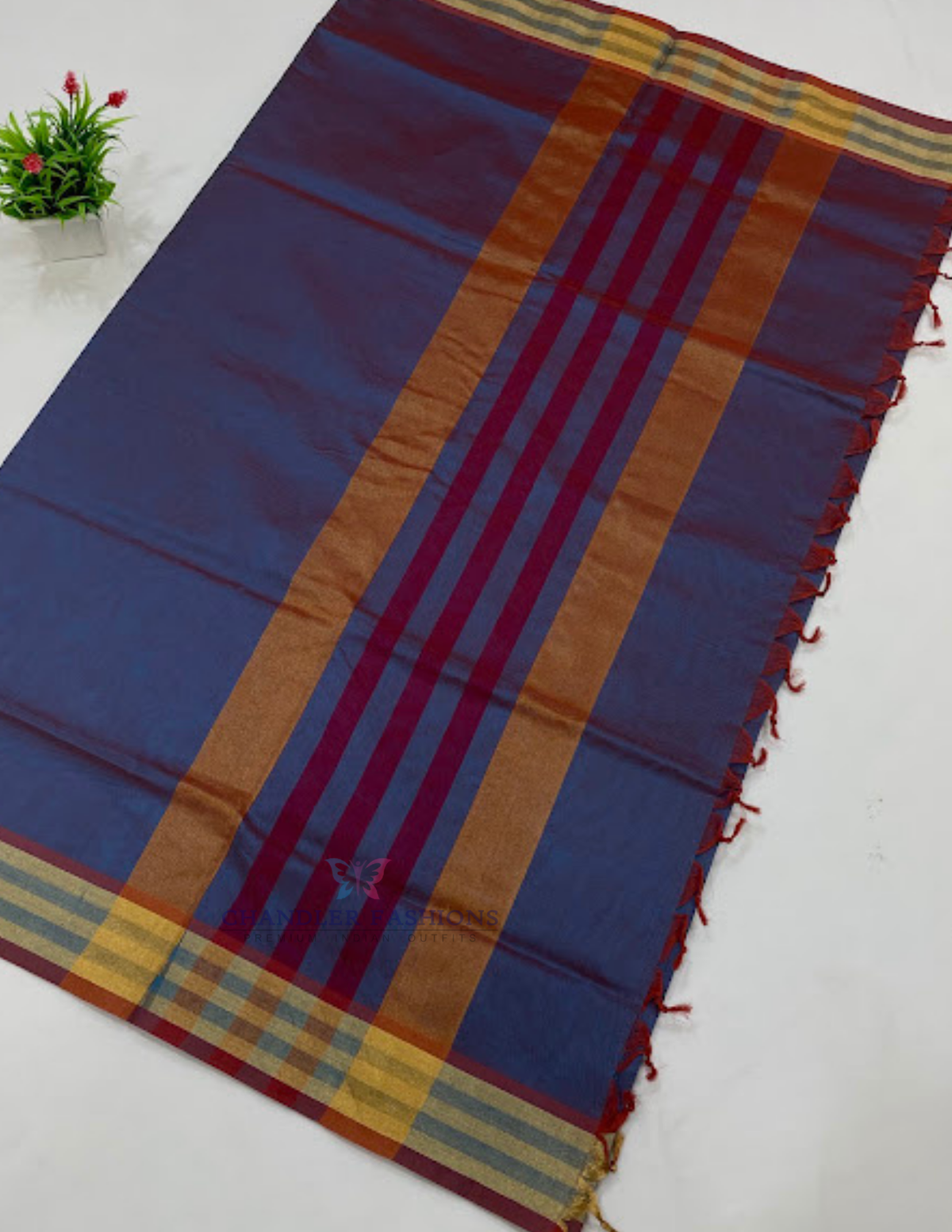 Silk Cotton Saree With Zari Work In Chandler