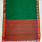 Pretty Green Color Pure Kanchi Silk Zari Border Work Saree In Mesa