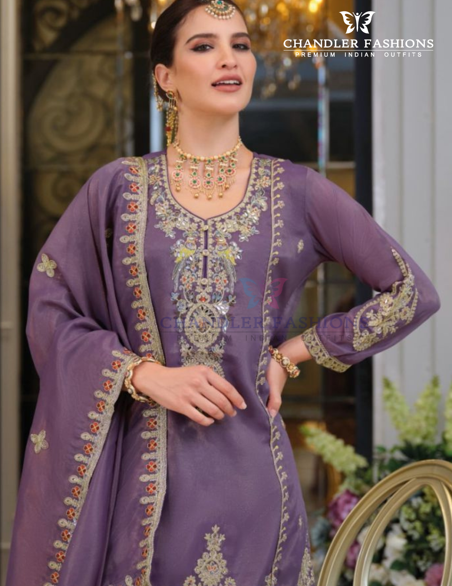 Embroidery Work Kurti Palazzo Pant In USA