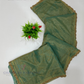 Green Color Soft Organza Saree With Beads Border Work In Tempe