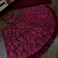 Wine Color Thread And Sequins Work Lehenga Near Me
