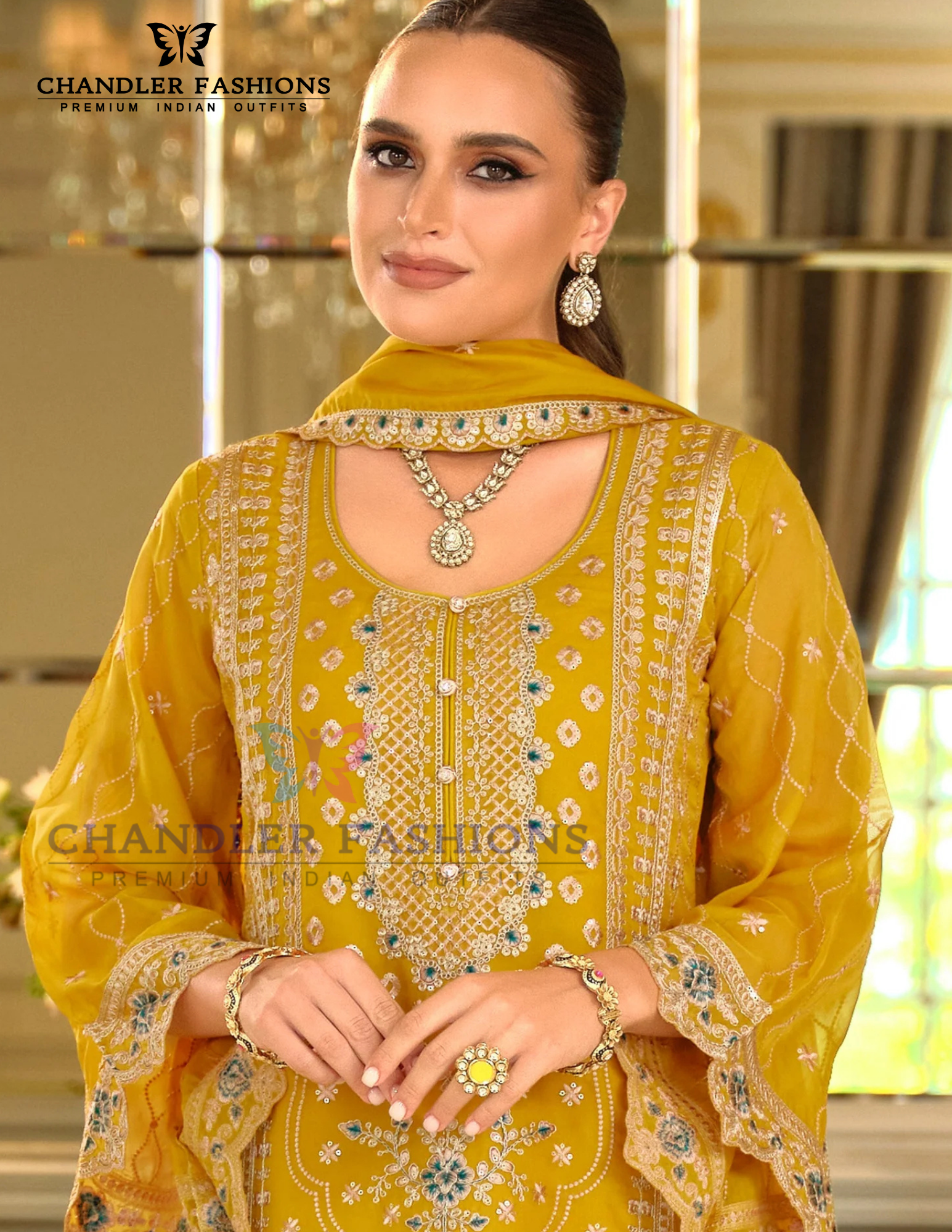 Soft Organza With Embroidery Work Salwar Suits In USA