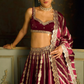 Sequins With Zari Work Lehenga Choli In USA