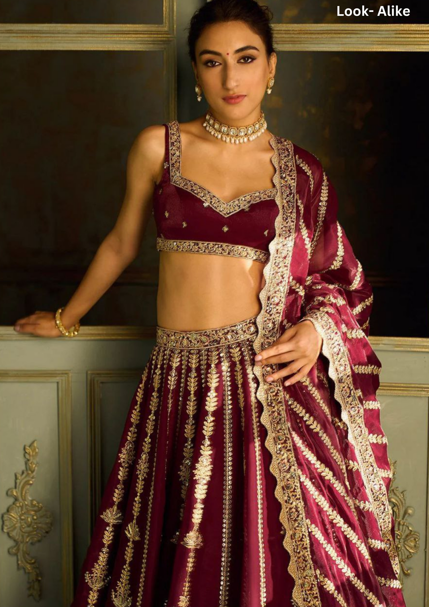 Sequins With Zari Work Lehenga Choli In USA