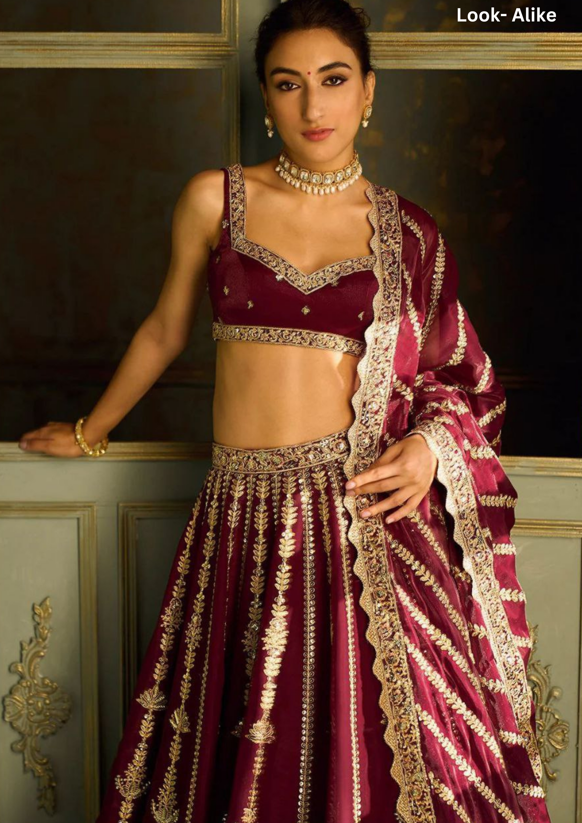 Sequins With Zari Work Lehenga Choli In USA