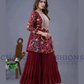 Alluring Maroon Color Georgette Sharara Suits in USA