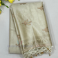 Beautiful Sandal Color Silk Cotton Saree For Women