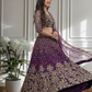 Purple Color Sequins With Zari Embroidery Work Lehenga In Yuma