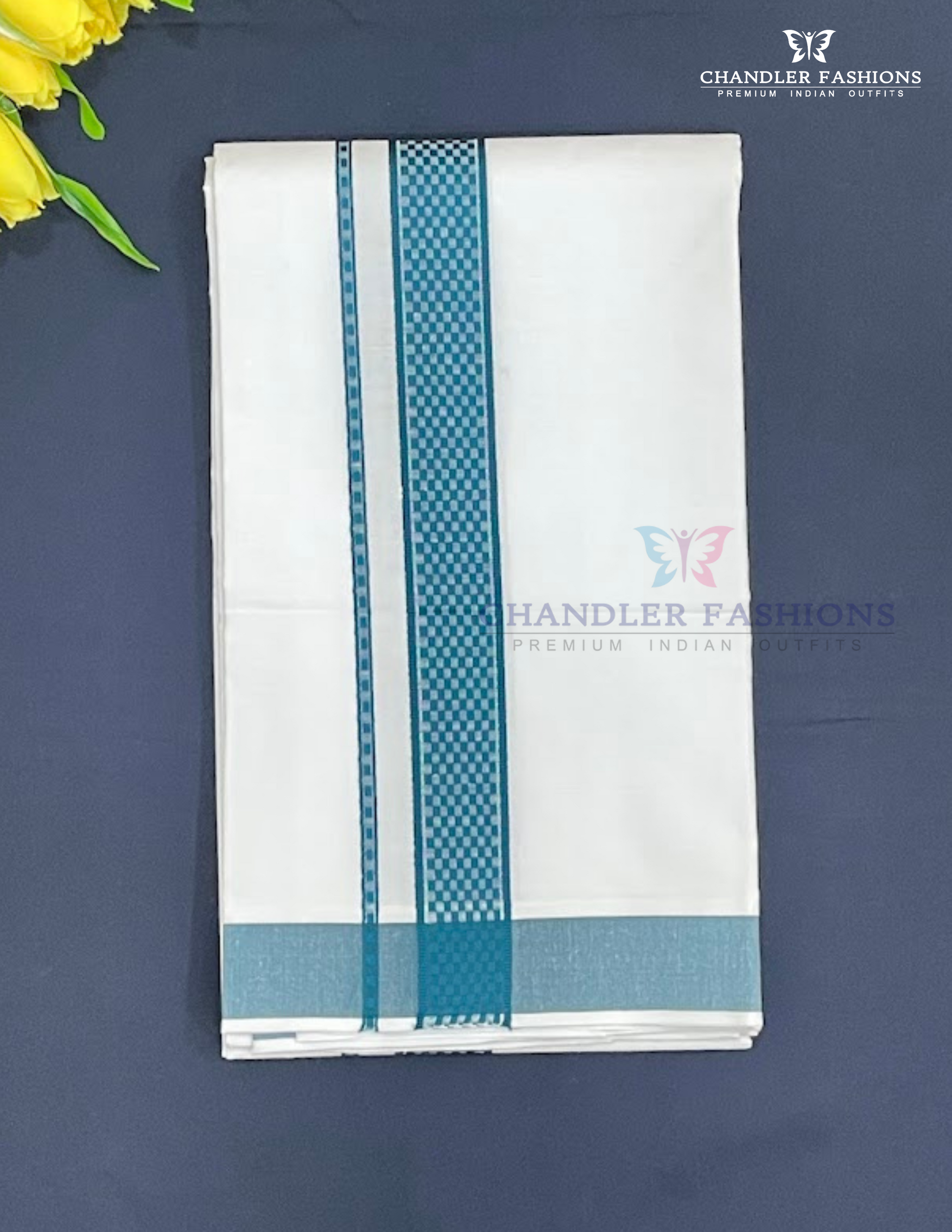 Peacock Green Colored Shirt And Dhoti Set In Mesa